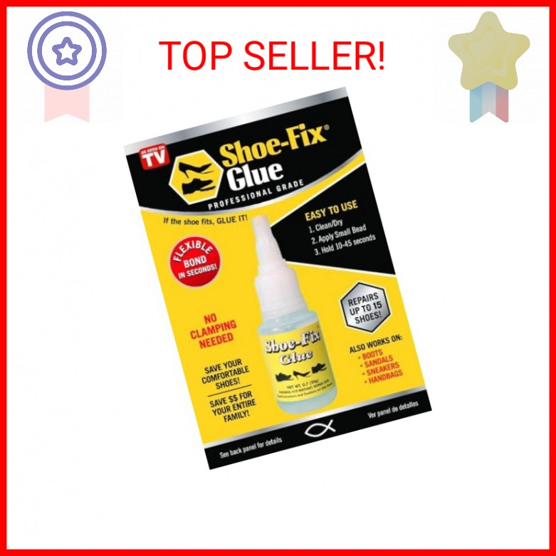 Shoe-Fix Glue Professional Grade Repair Adhesive for All Footwear Instant Bond,
