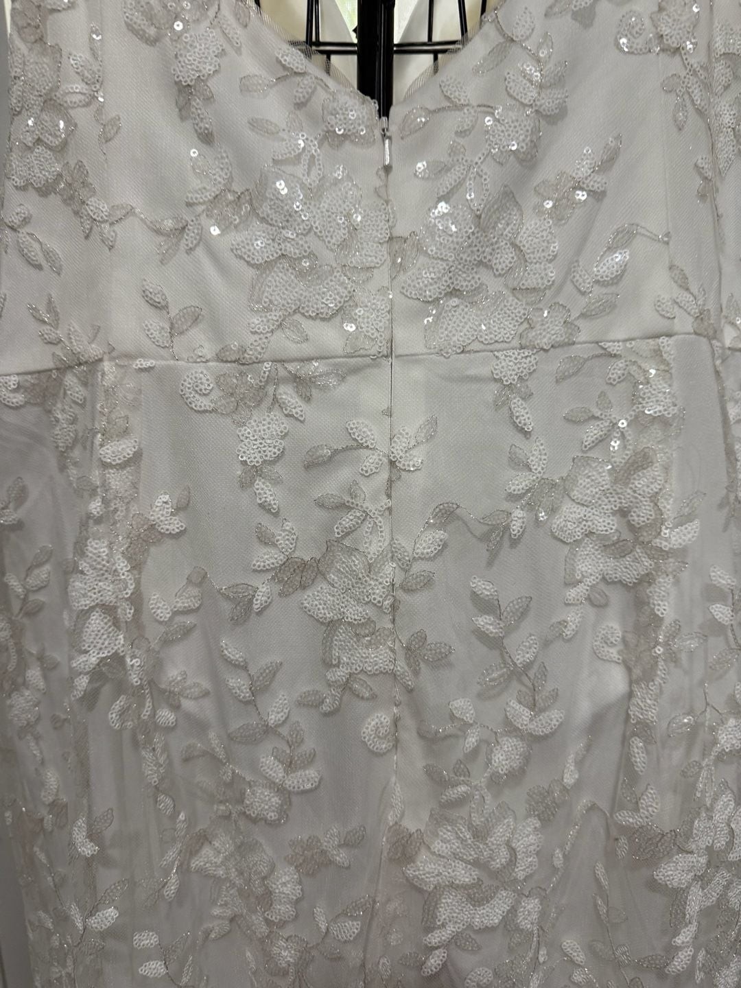 DB Studio Sequin Floral A-Line Wedding Dress