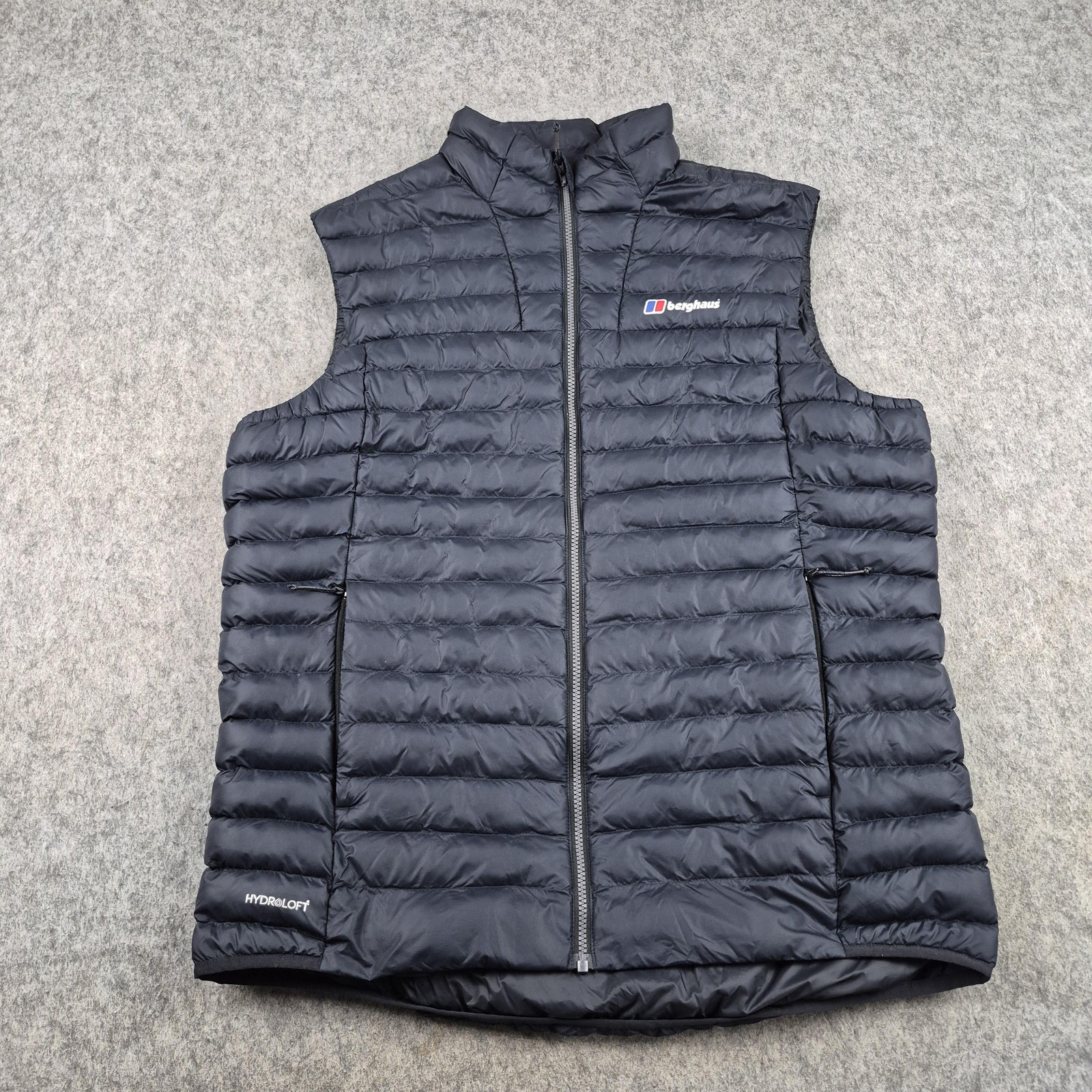 Berghaus Gilet Mens Extra Large Vaskye Black Hydroloft Pertex Quilted Vest