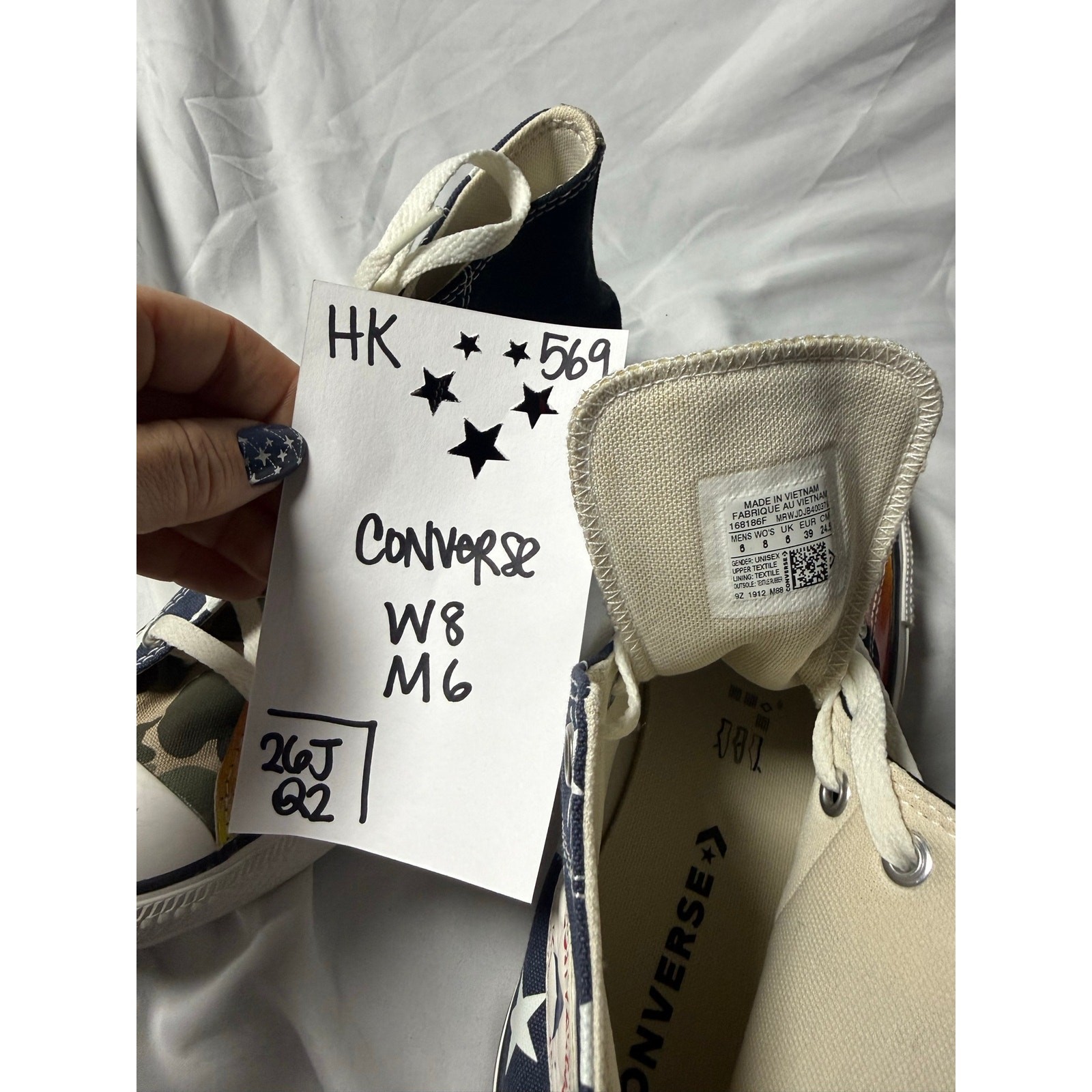 Converse Sneakers W8 M6 Chuck Taylor All Star Mixed Print Stars Fire Camo