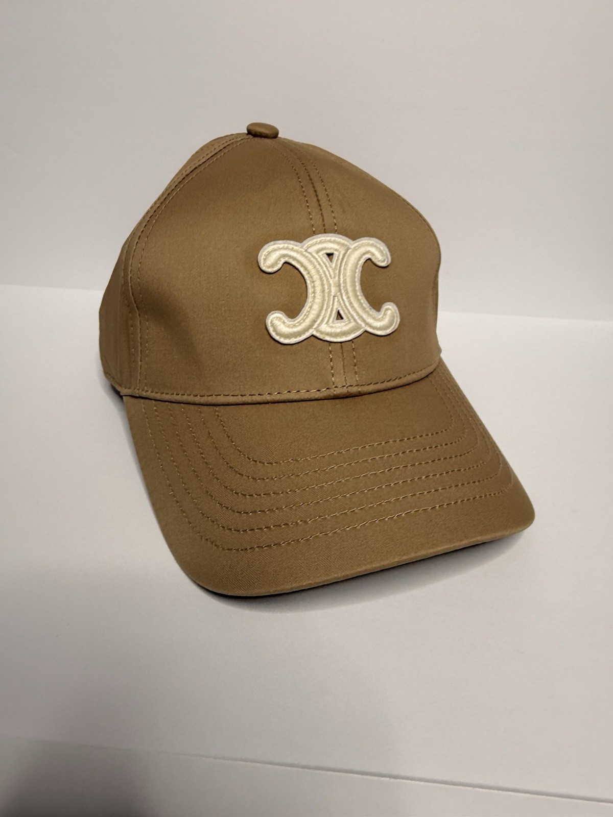 Celine Triomphe Toffee Adjustable Baseball Cap Women’s Medium With Box