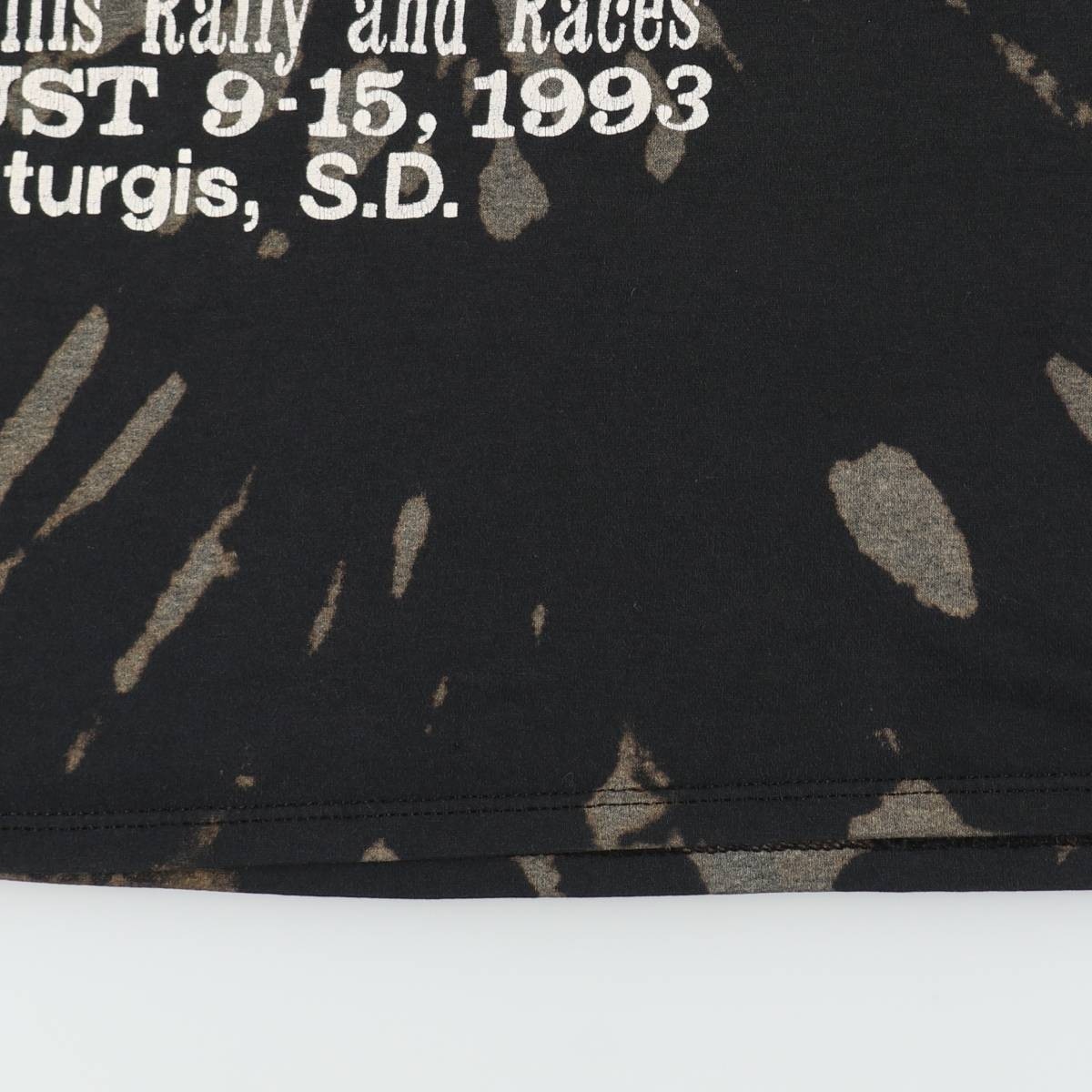 Used 80’S-90’S Jerzees Tie-Dye Pattern Motorcycle T-Shirt Made in USA Men’s …