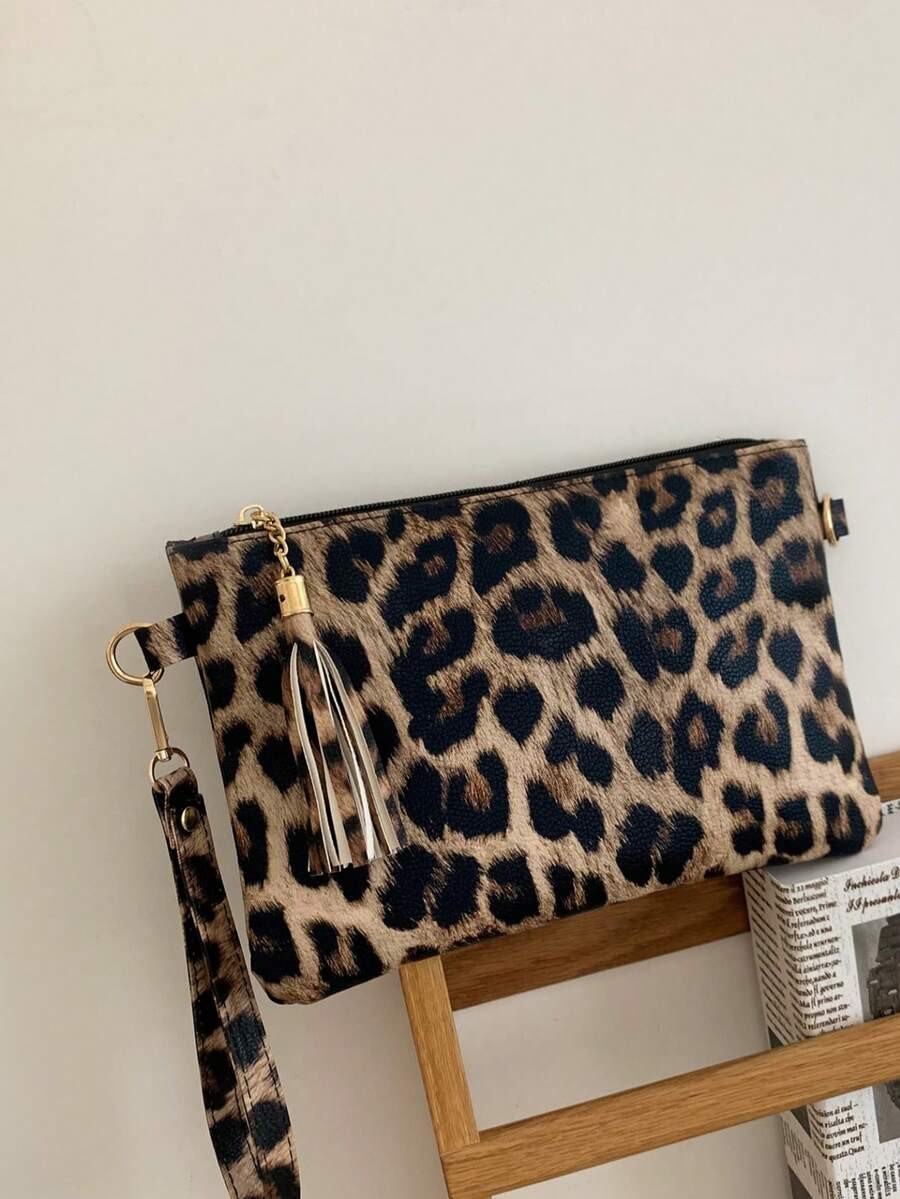 Vintage Jacquard Splicing Square Bag Women PU Leather Crossbody Purse Medium