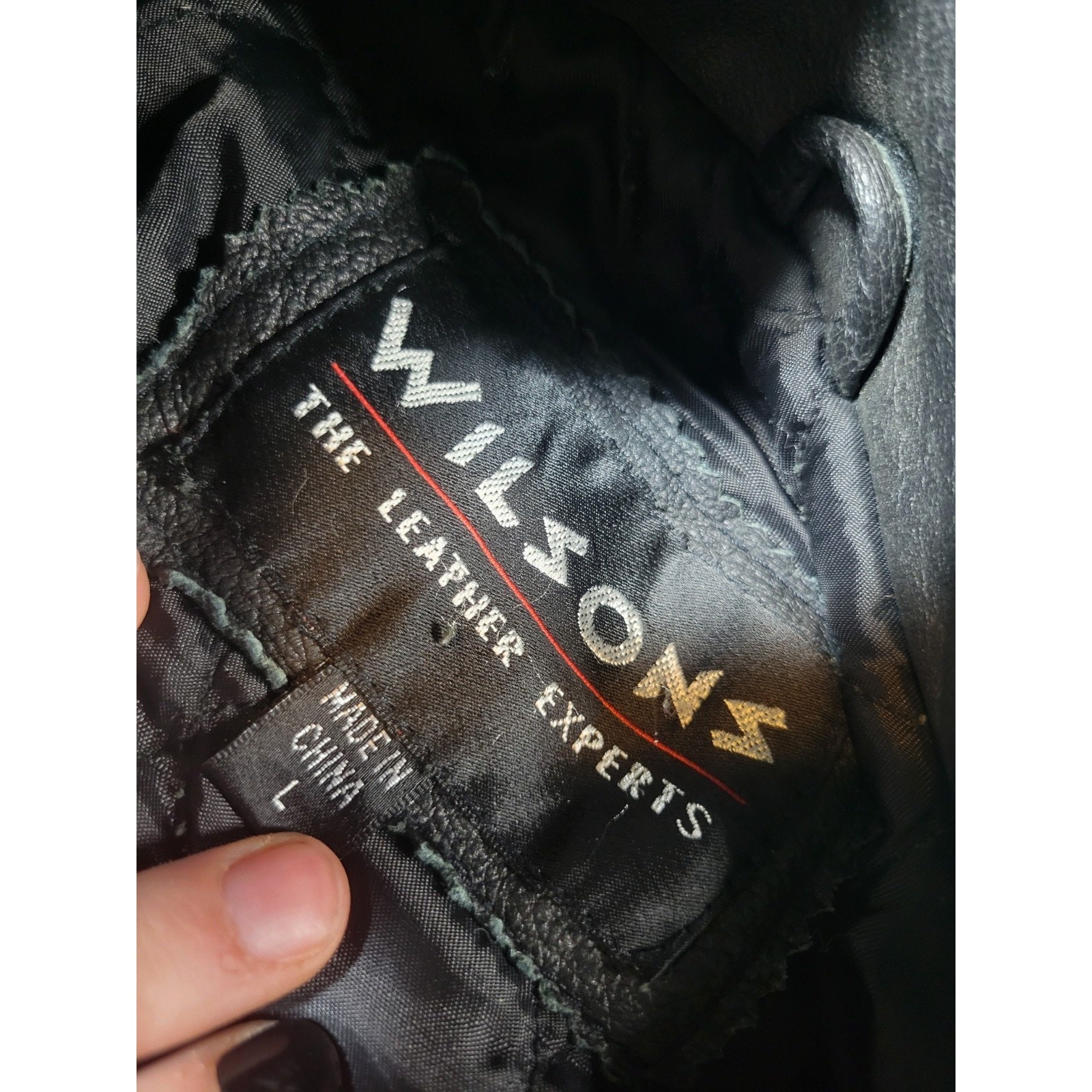 Women’s Wilsons Black Leather Jacket Size L