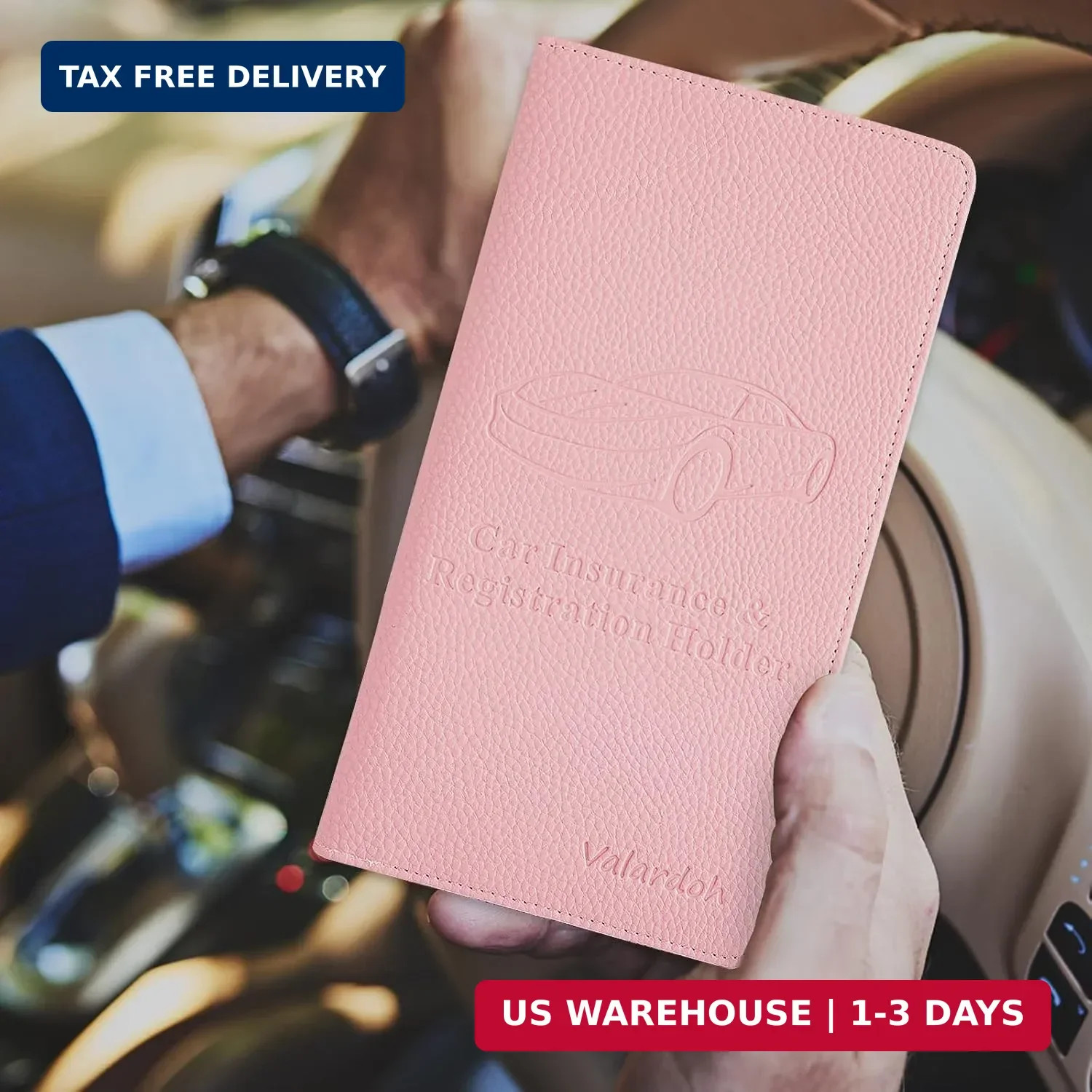 Valardoh Premium Car Registration and Insurance Card Holder, Car Document Holder