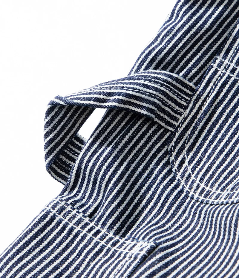 Original Denim Railway Worker Jeans Pants Amikaki Striped Longs Tooling Trousers