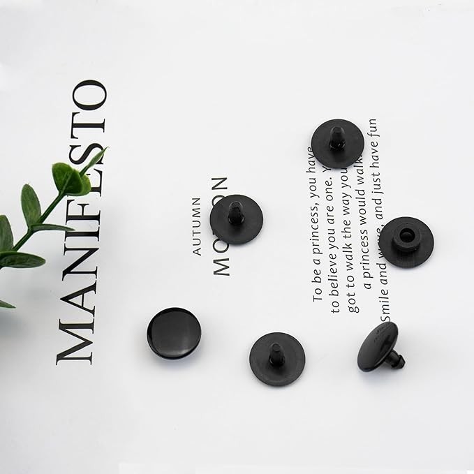8 Sets Replacement Rivets, Clogs Shoe Strap Repair Fastener Button, Black Riv…