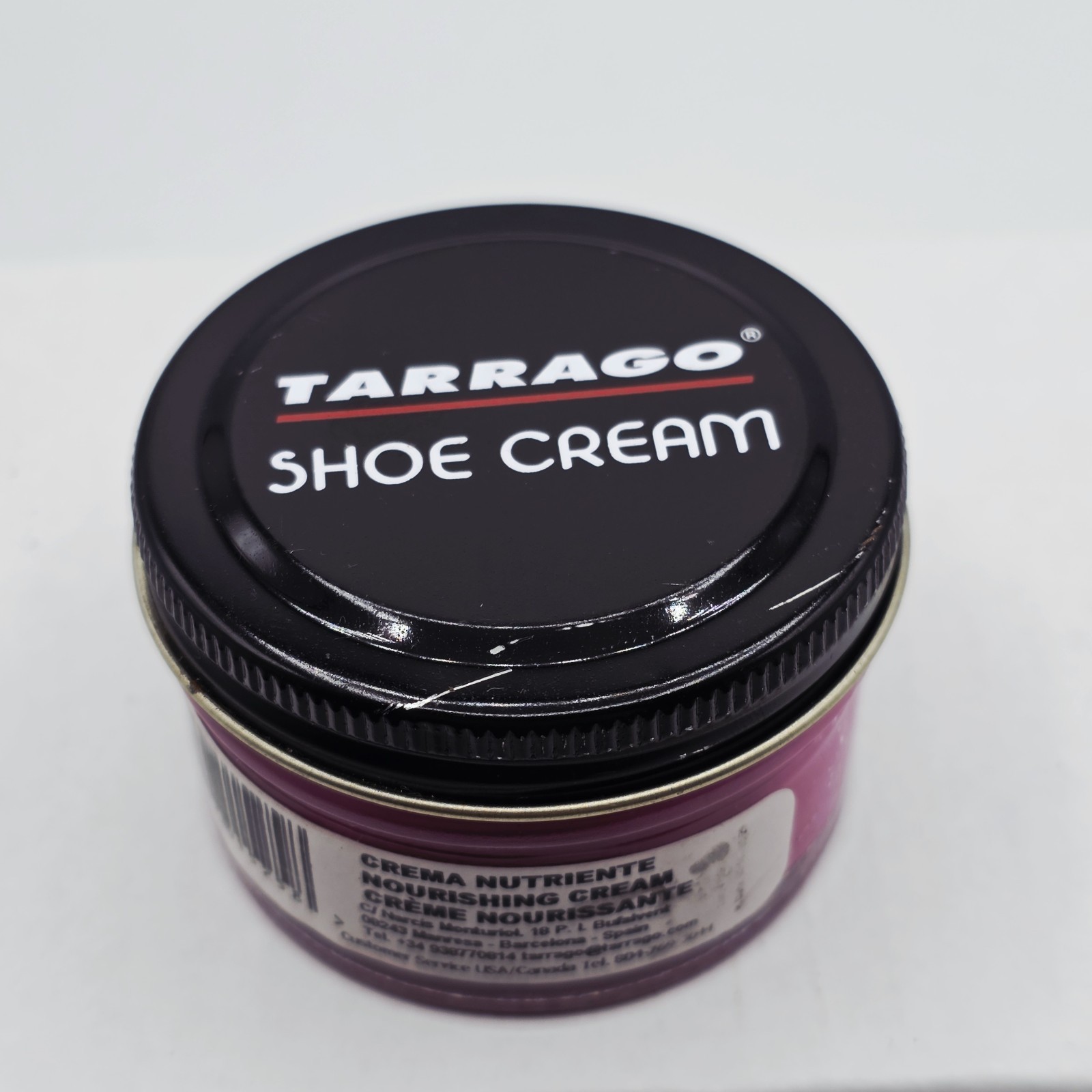 Tarrago Shoe Polish # 25 Fuchsia Cream Leather Protector 1.76 oz. 50ml Boot