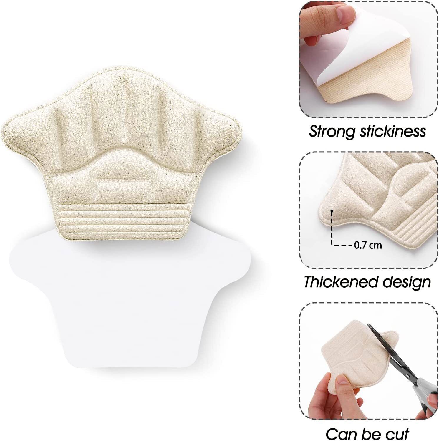 1-4 Pack Heel Grips for Loose Shoes Heel Cushion Pads No-Slip Shoe Inserts Half