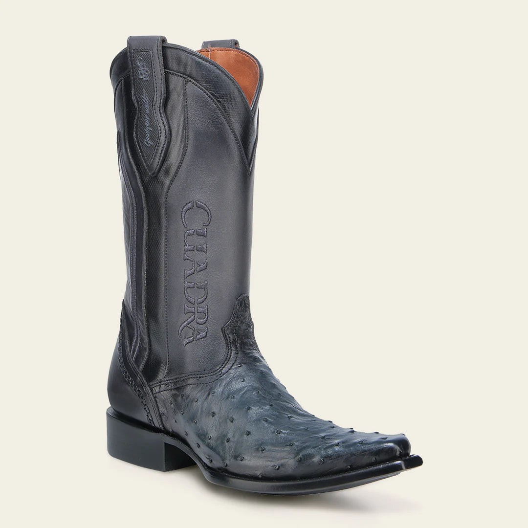 1B2TA1 – Cuadra blue dress cowboy ostrich leather boots for men
