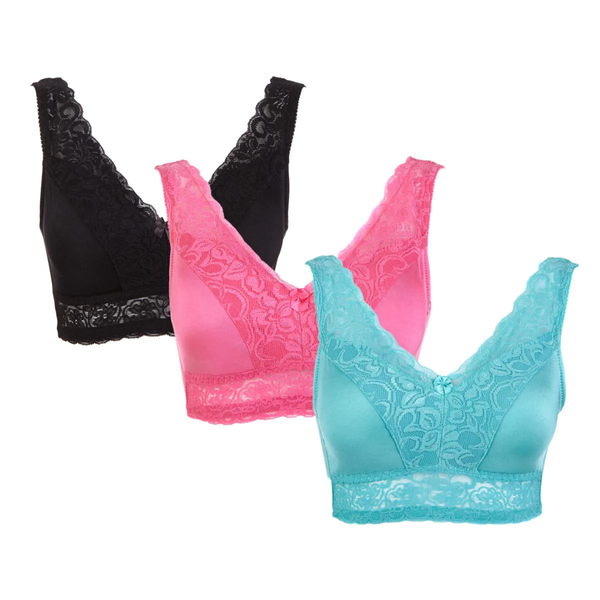 Rhonda Shear 3 Pack Pin-Up Lace Bra Set 453710-567051-J