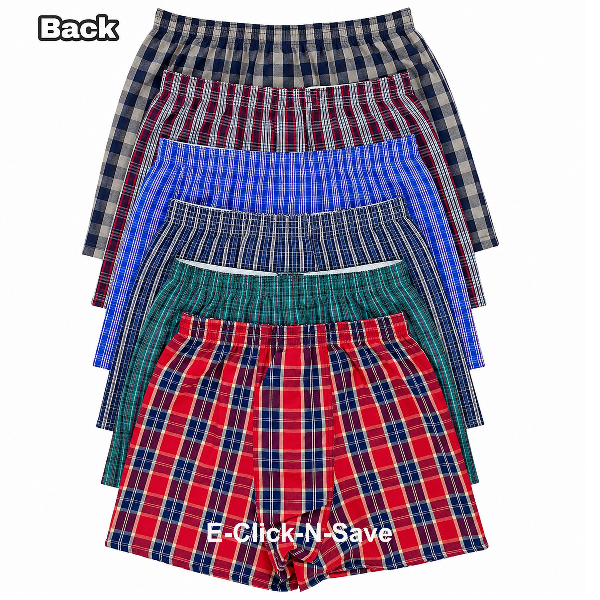 3 6 12 PACK Men Knocker Plaid Boxer Shorts Underwear Lot Trunk Boxer Brief S-3X