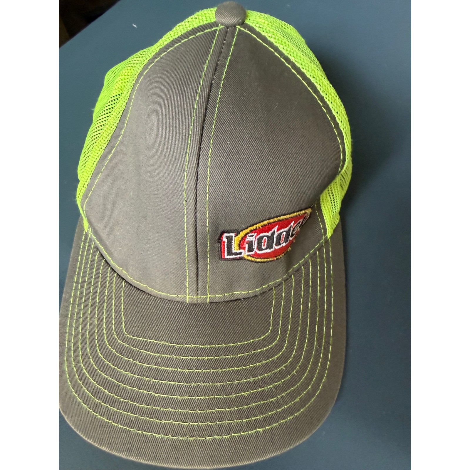 Liddell Platinum Series Trucker Hat Mens Grey Neon Green Mesh Snapback Cap
