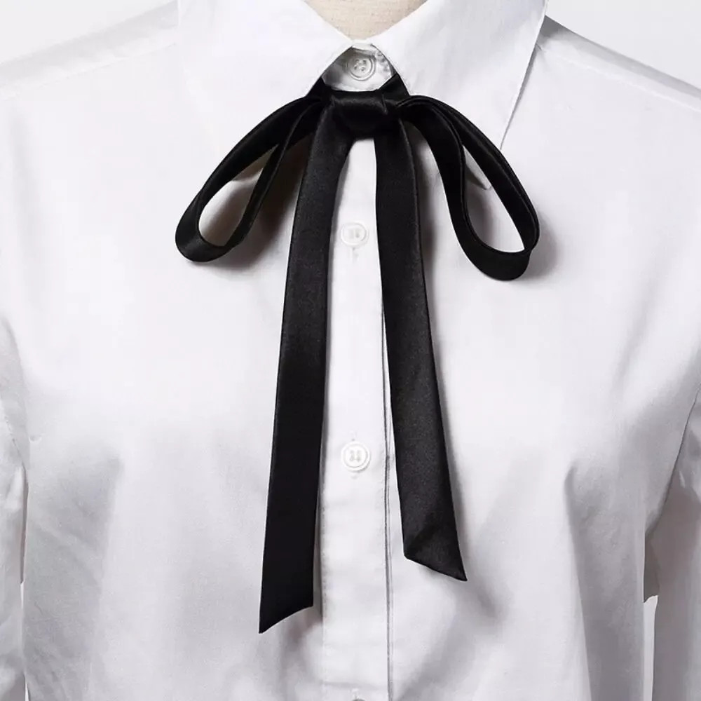 Satin Bow Tie Gambler Western Cowboy Necktie Ribbon for School Uniform Wedding