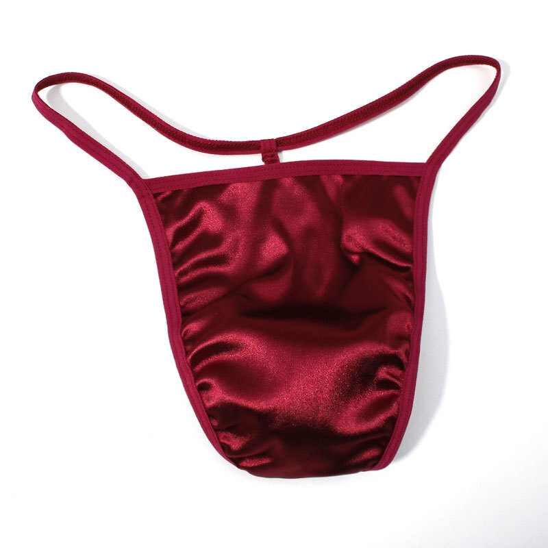 Men Sexy Silky Satin Bikini Briefs Panties Thong T-back Pouch G-string Underwear