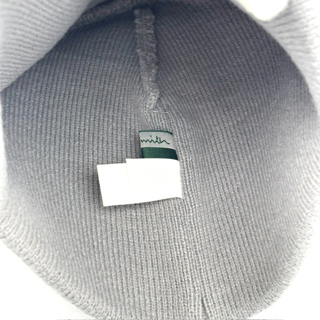 Paul Smith Jeans Gray Knit Beanie Hat Acrylic 100% One Size Excellent From Japan