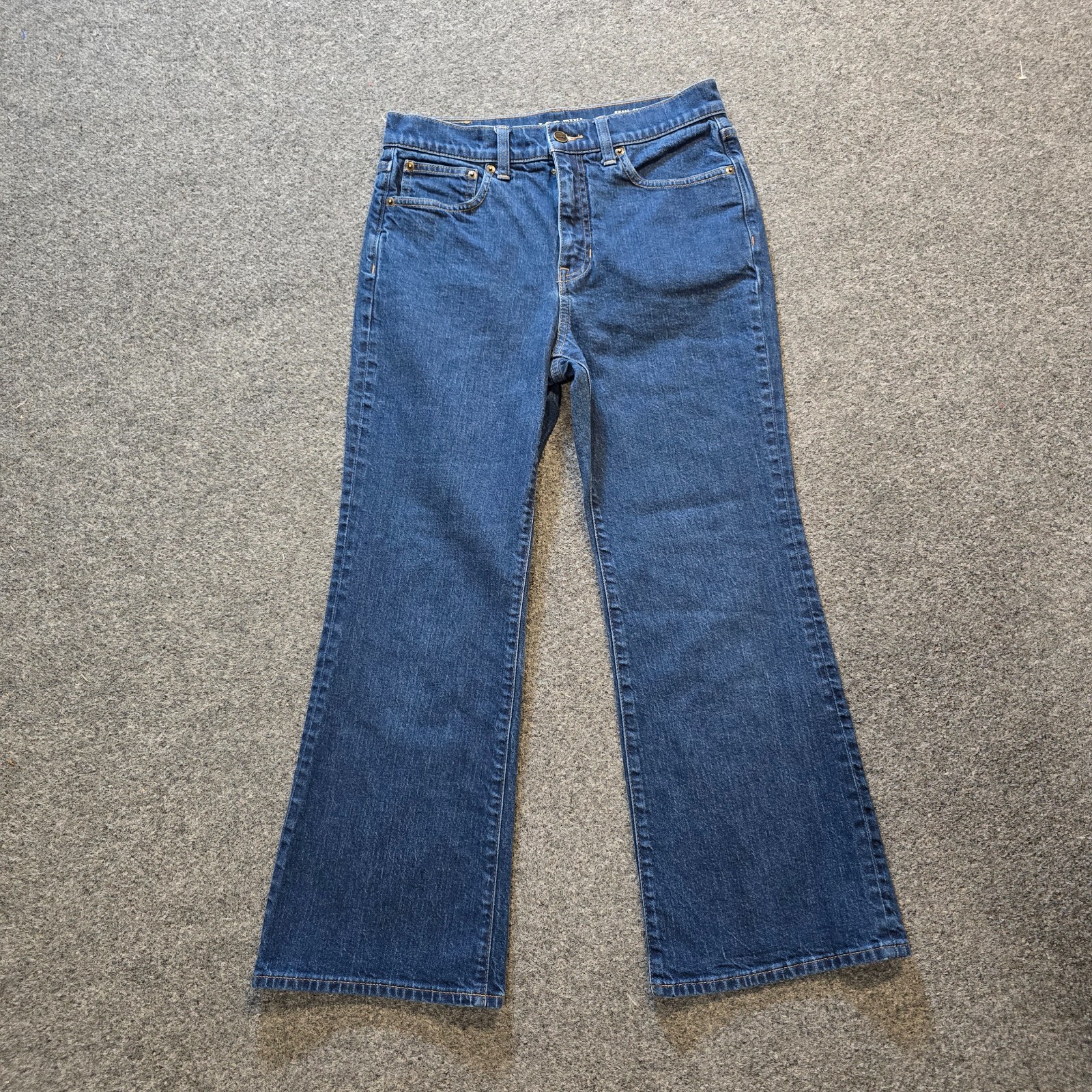 J Crew Jeans Womens 27 Blue High Rise Cropped Kick Out Stretch Capsule Casual