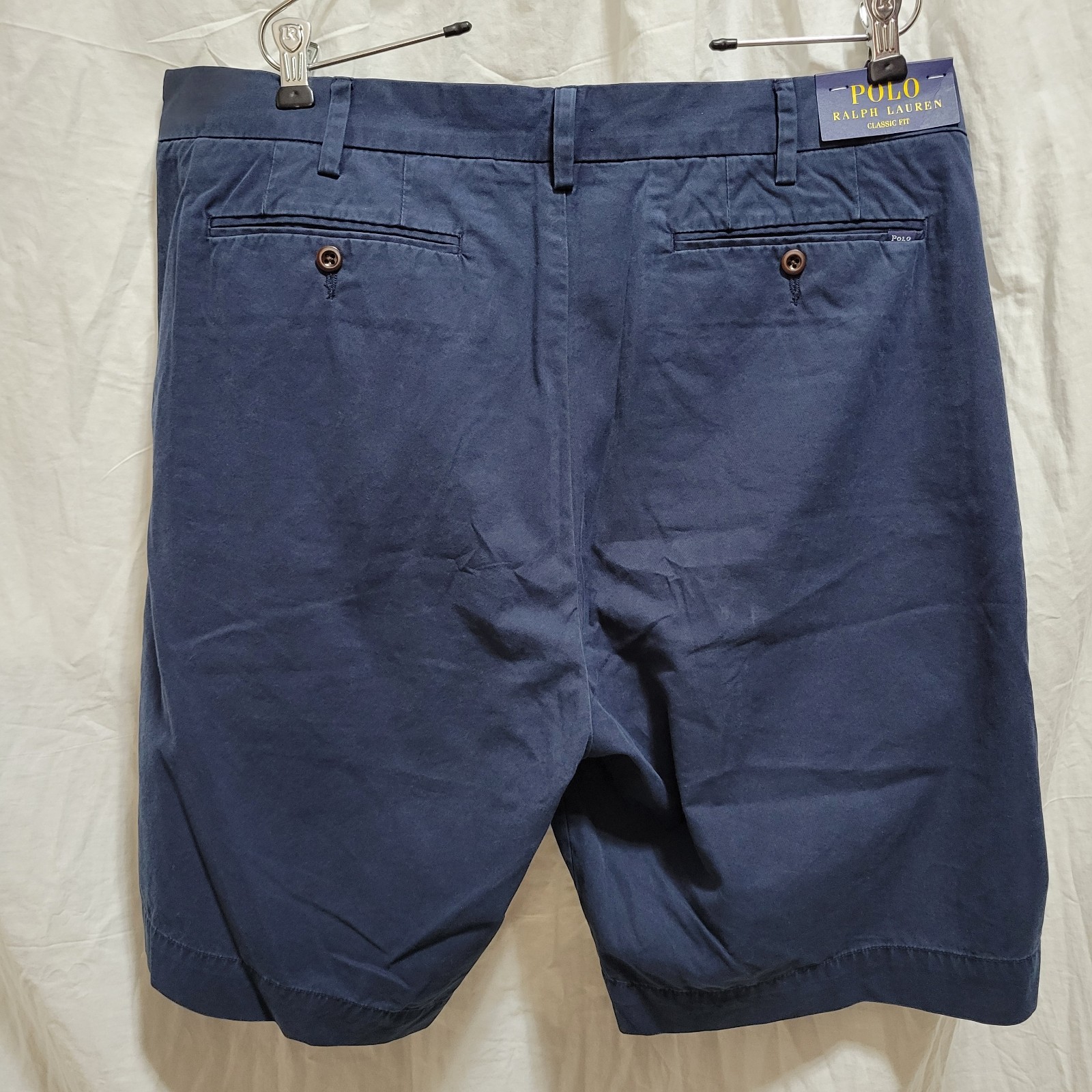 POLO RALPH LAUREN Men’s 38 Chino Classic Fit 9″ Shorts Aviator Navy Blue NWT
