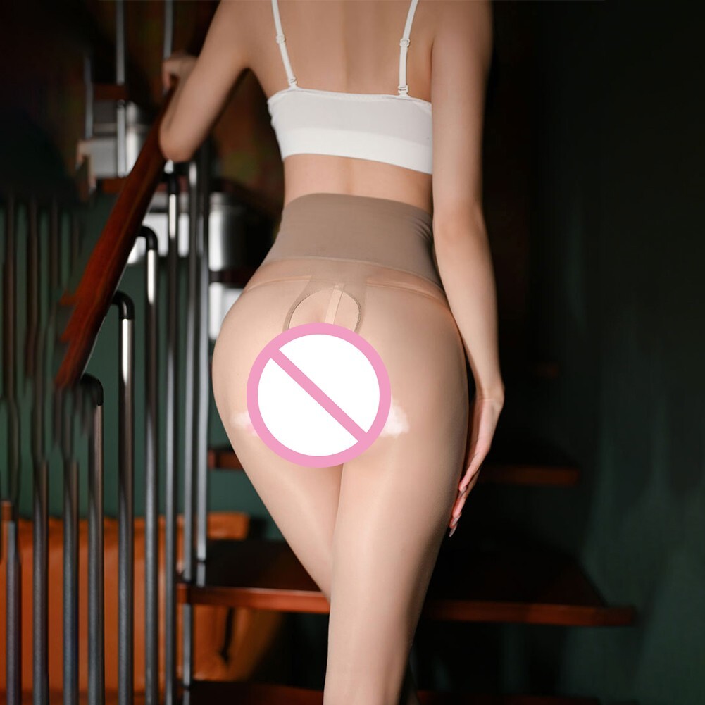 High Waisted Ultra Sheer Crotchelss Pantyhose Silky Smooth Stockings Tights