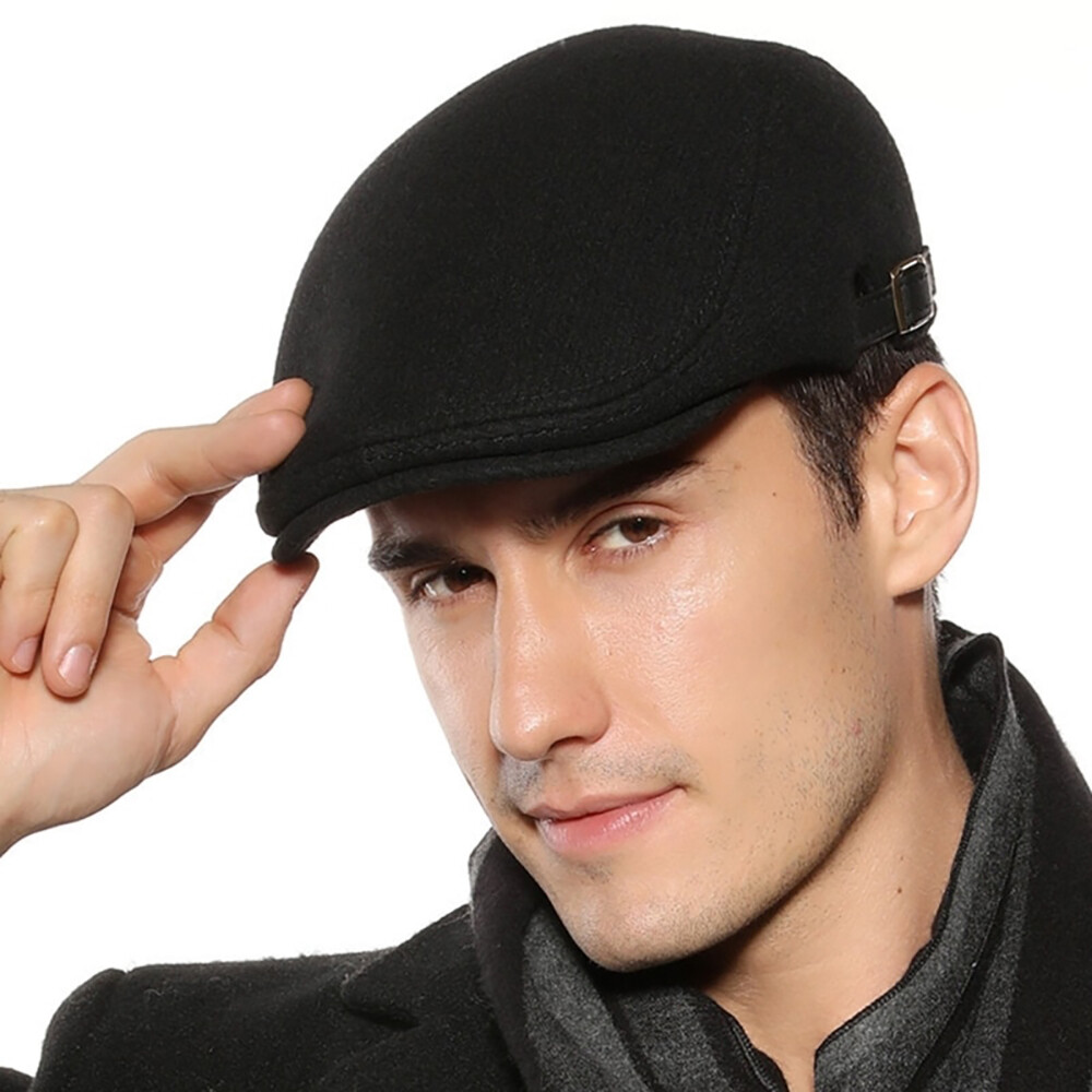 Mens Classic Newsboy Hat Solid Cotton Gatsby Cap Ivy Golf Driving Flat Cabbie US