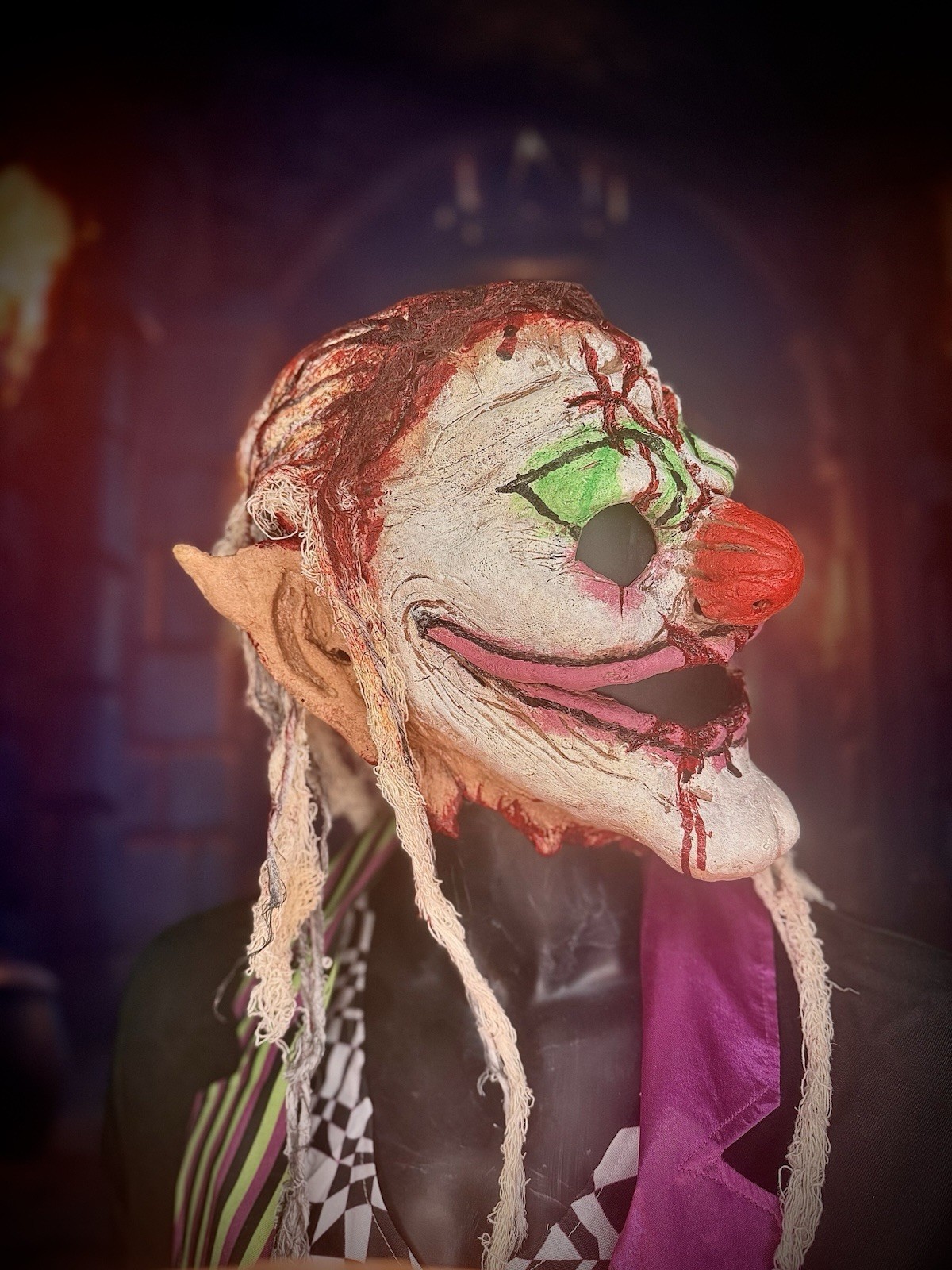 “Creep Show” Scary Clown Fear Face Fx FullheadMask by Rey Fear (Handmade/signed