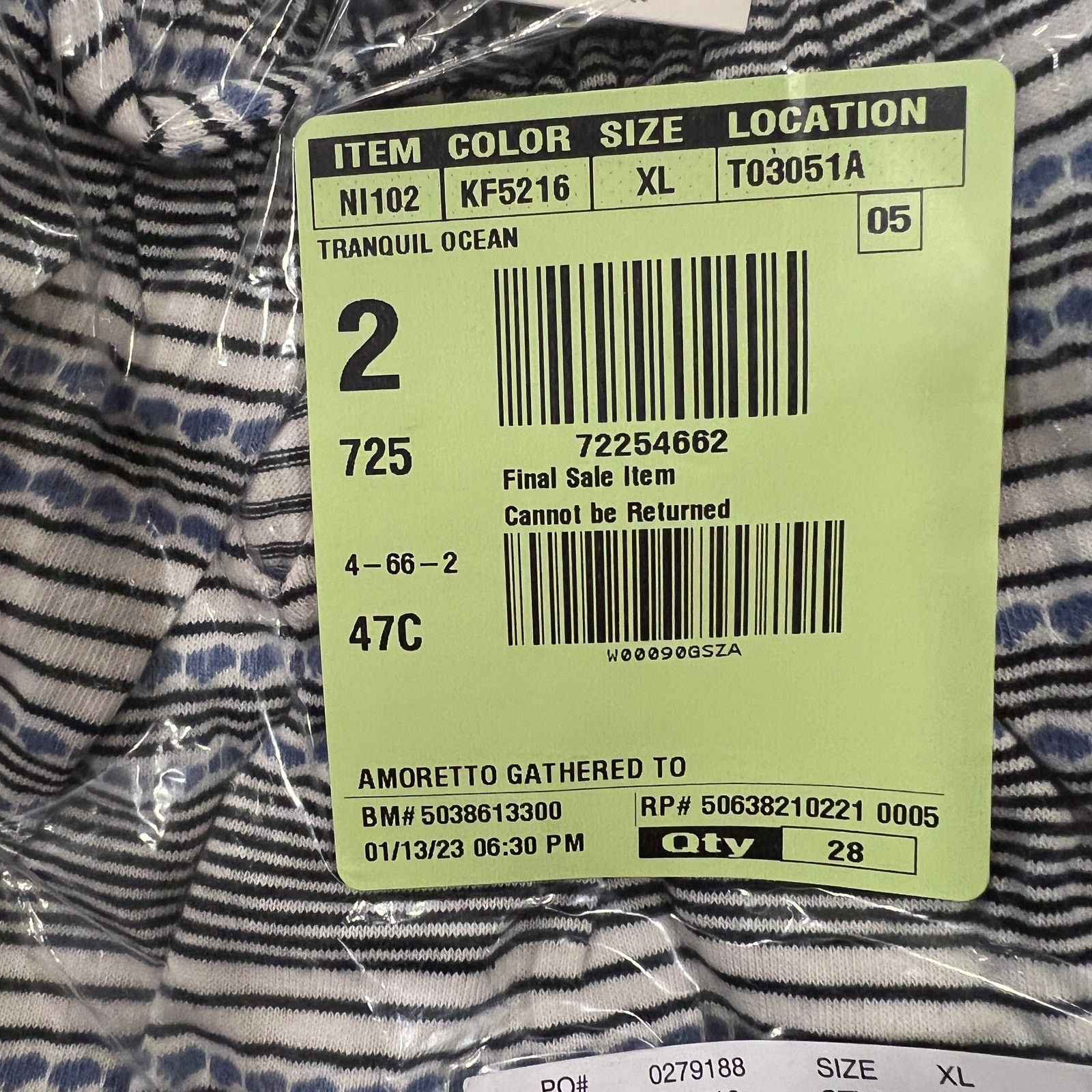 NWT Madewell Tranquil Blue Stripe Jacquard Keyhole Crop Top – SIZE XL