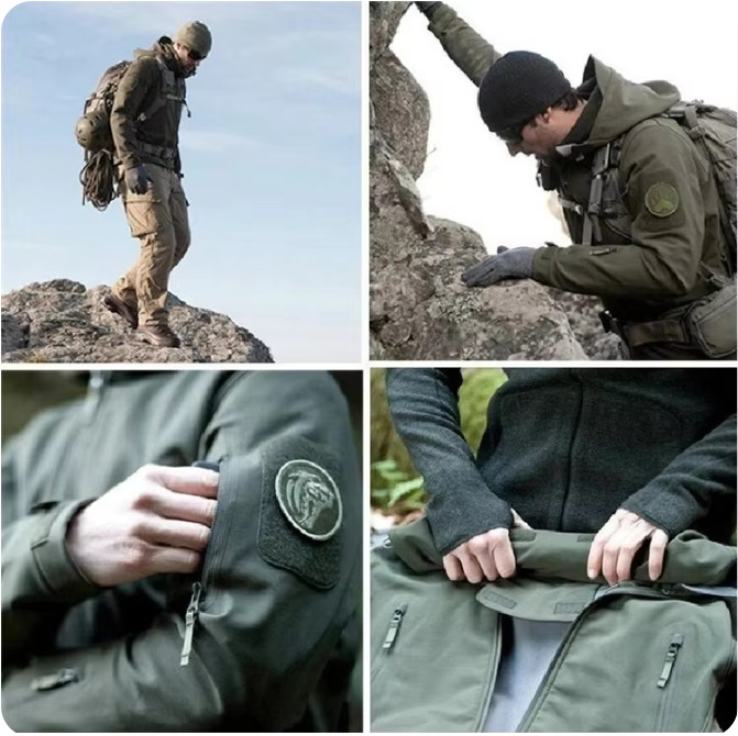 Mens Tactical Jacket Military Waterproof Coat Soft Shell Work Windbreaker Jacket