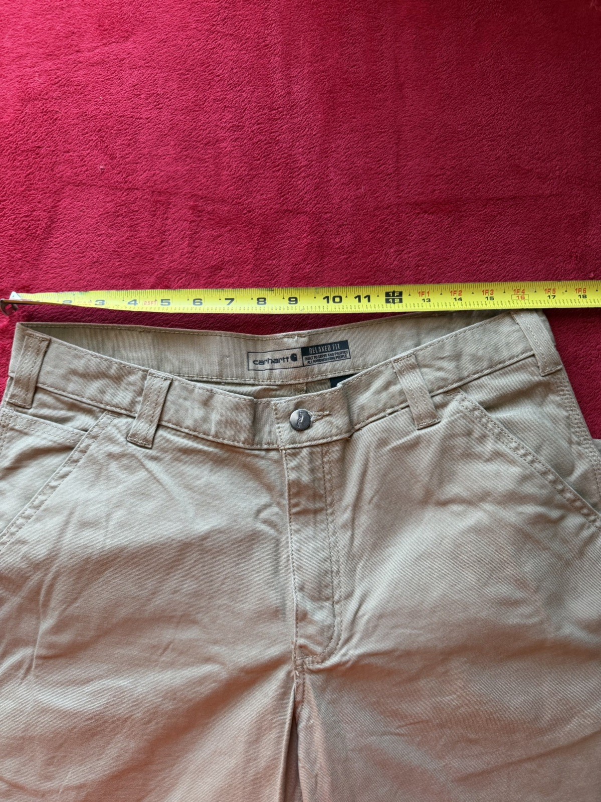 Carhartt Men’s Rugged Flex Canvas Work Pants Relaxed Fit Size 34×30 khaki NWT