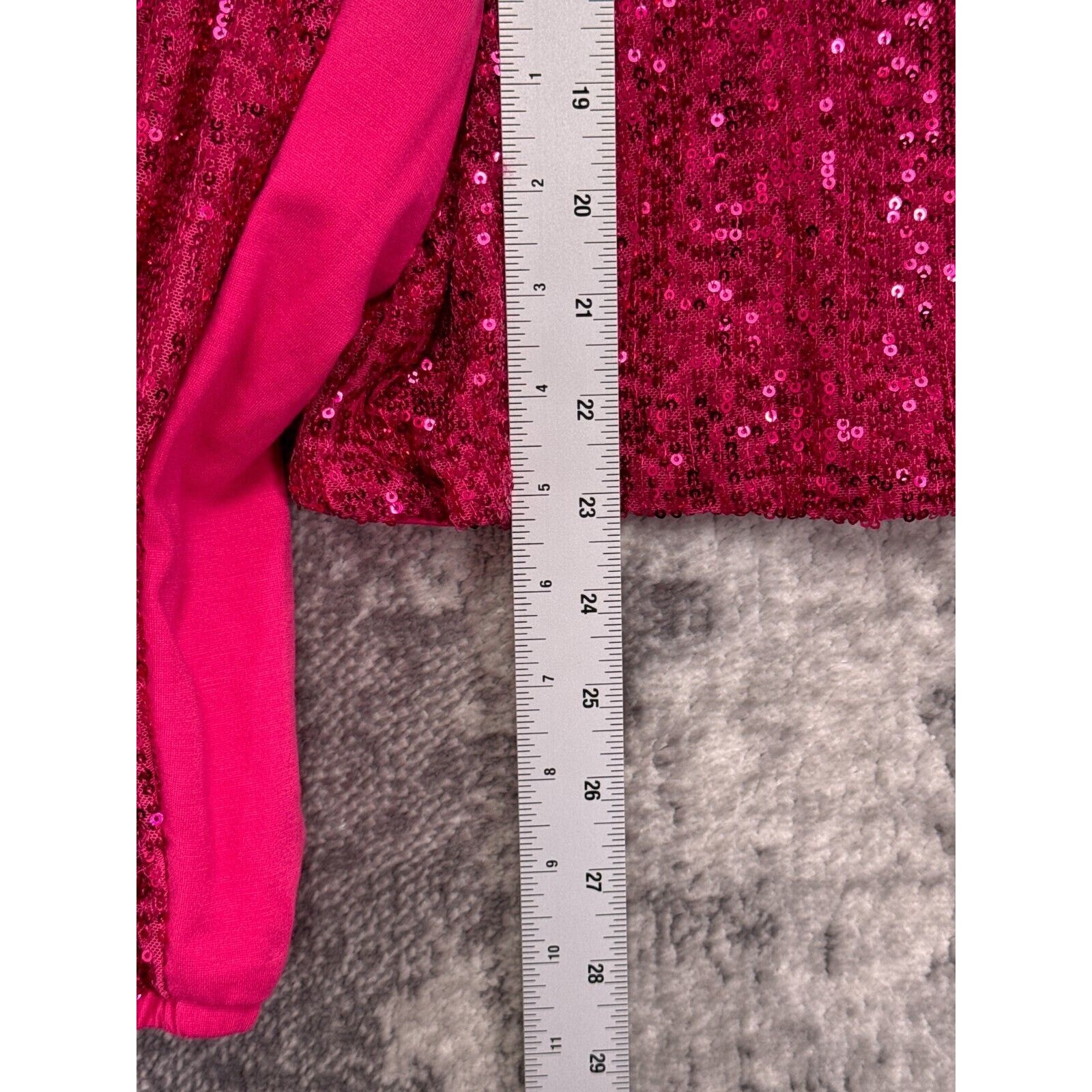 New Torrid Top 4X Womens Pink Sequin Low Cut Long Sleeve Plus Size
