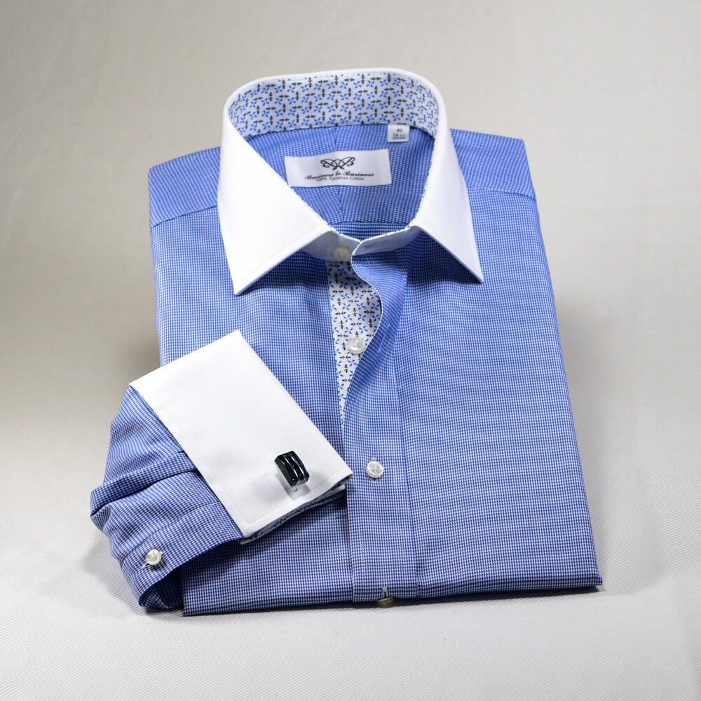 Light Blue Oxford Formal Business With Windmill Inner Lining Professional Dress