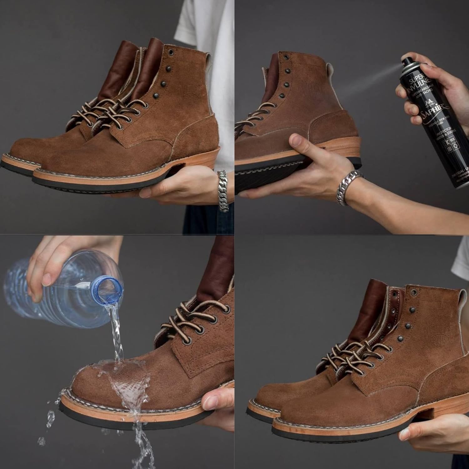 SAPHIR Medaille d’Or Super Invulner – Waterproof Spray for All Leather Shoes…