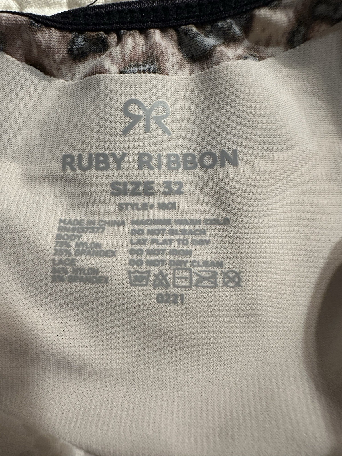 Ruby Ribbon Shapewear 1801 Demiette Leopard Heritage Size 32 NEW