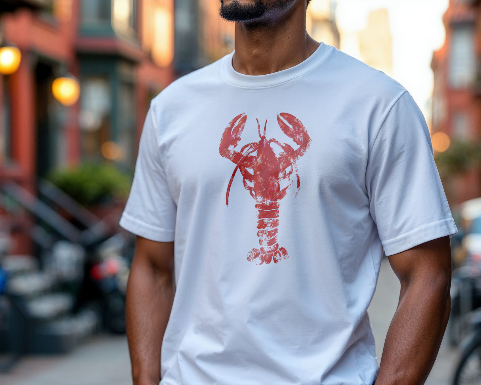 Red Lobster Graphic T-Shirt Coastal Nautical Beachwear Summer Ocean Seafood A82