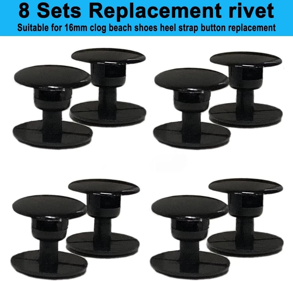 Croc Rivets Replacement, Croc Buttons Strap Repair Rivets for Croc Styled Shoes