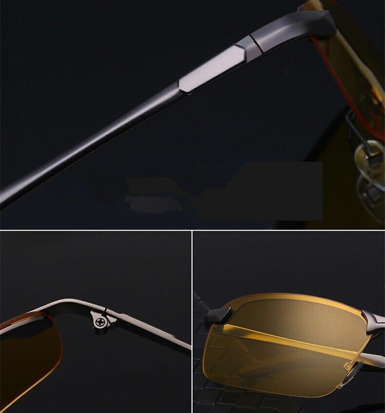2 PAIRS Tac Night Vision Polarized HD Sunglasses Outdoor Driving Glasses 2 PACK