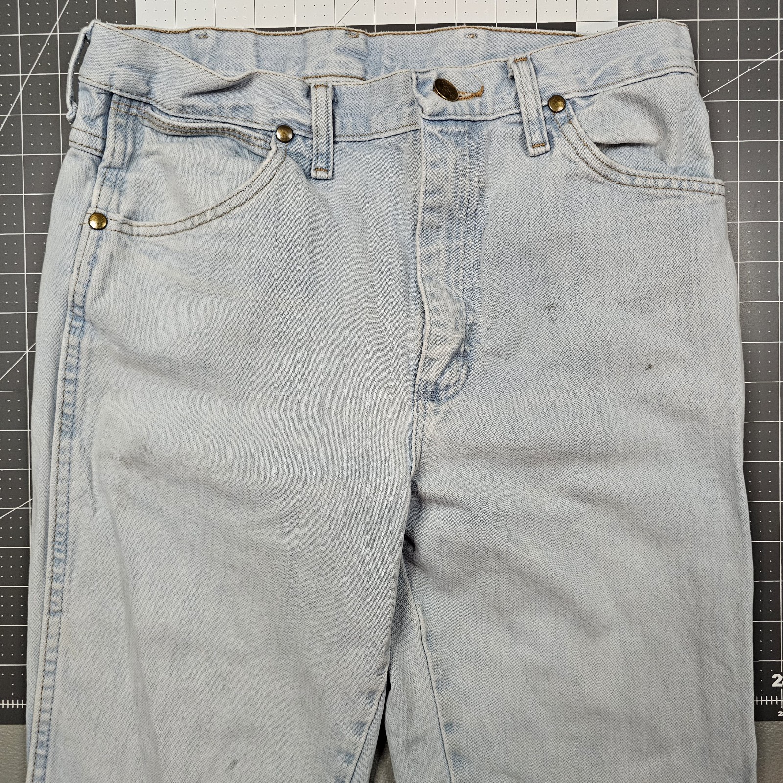 Wrangler 936GBH Jeans 31×30 Grunge Light Wash Western Cowboy Rodeo Bootcut