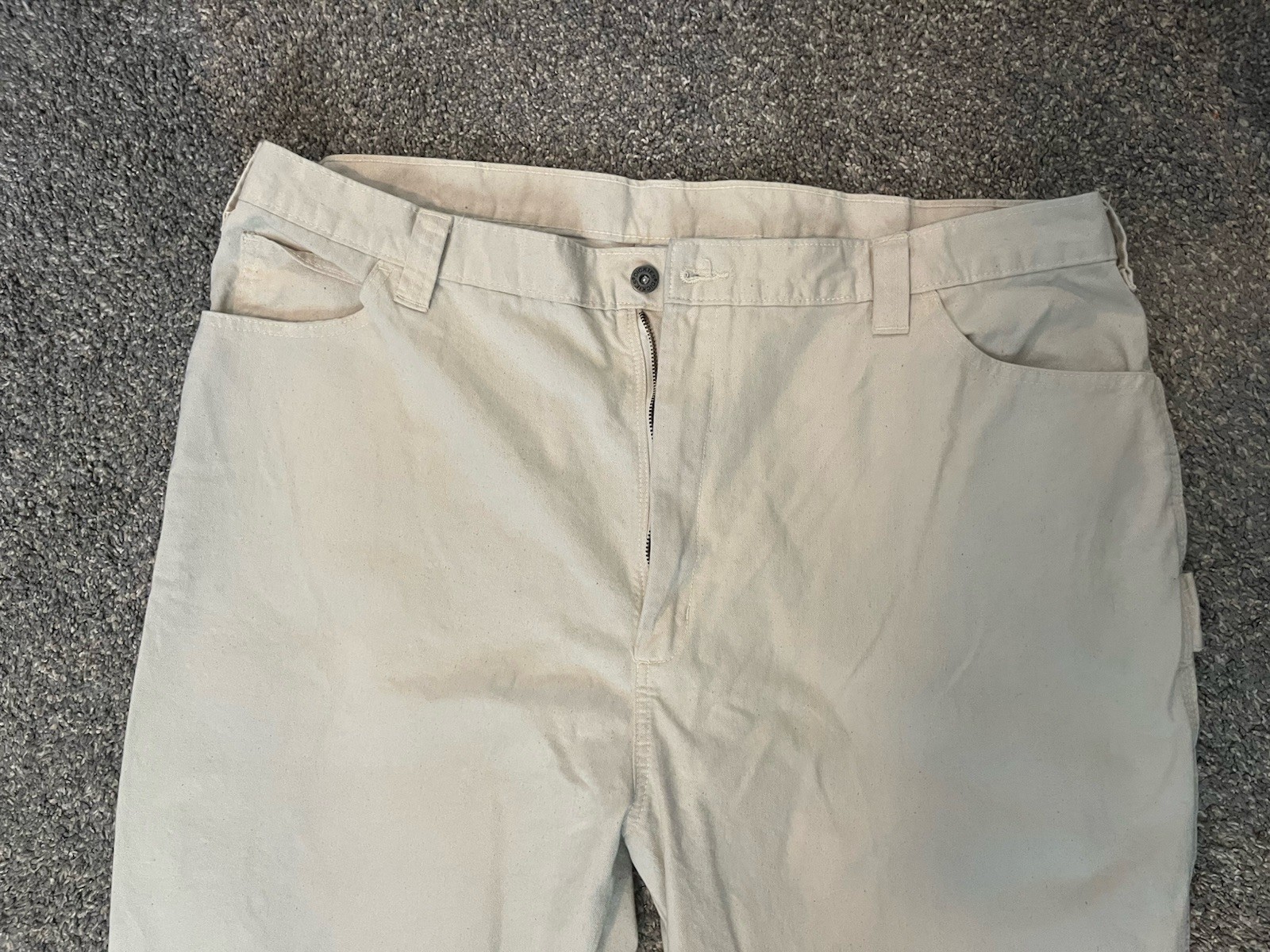 Dickies Pants Men 42×34 Ivory Carpenter Painter Straight Leg Relaxed Pants