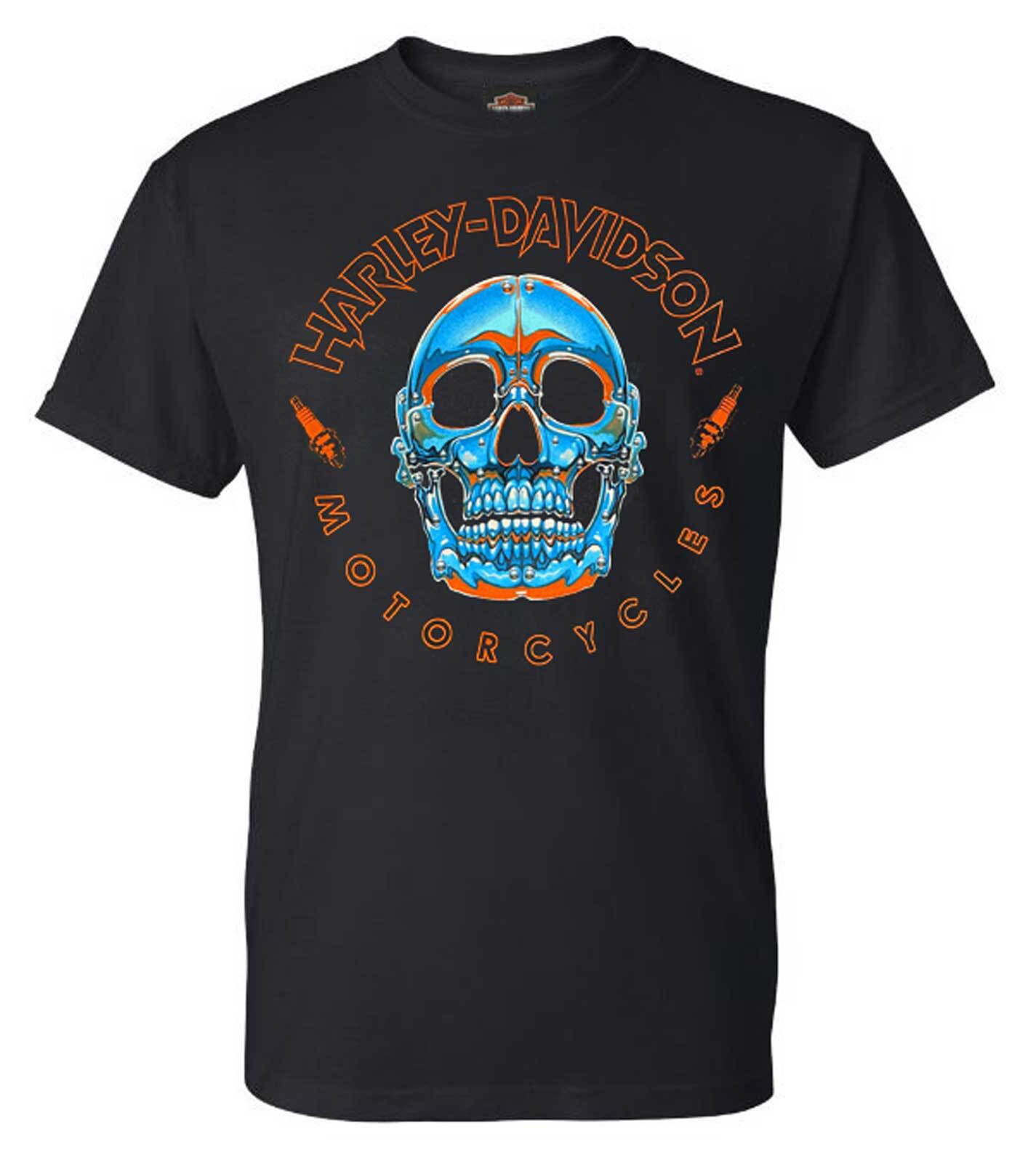Harley-Davidson Men’s Skull Parts Crew-Neck Short Sleeve T-Shirt – Black