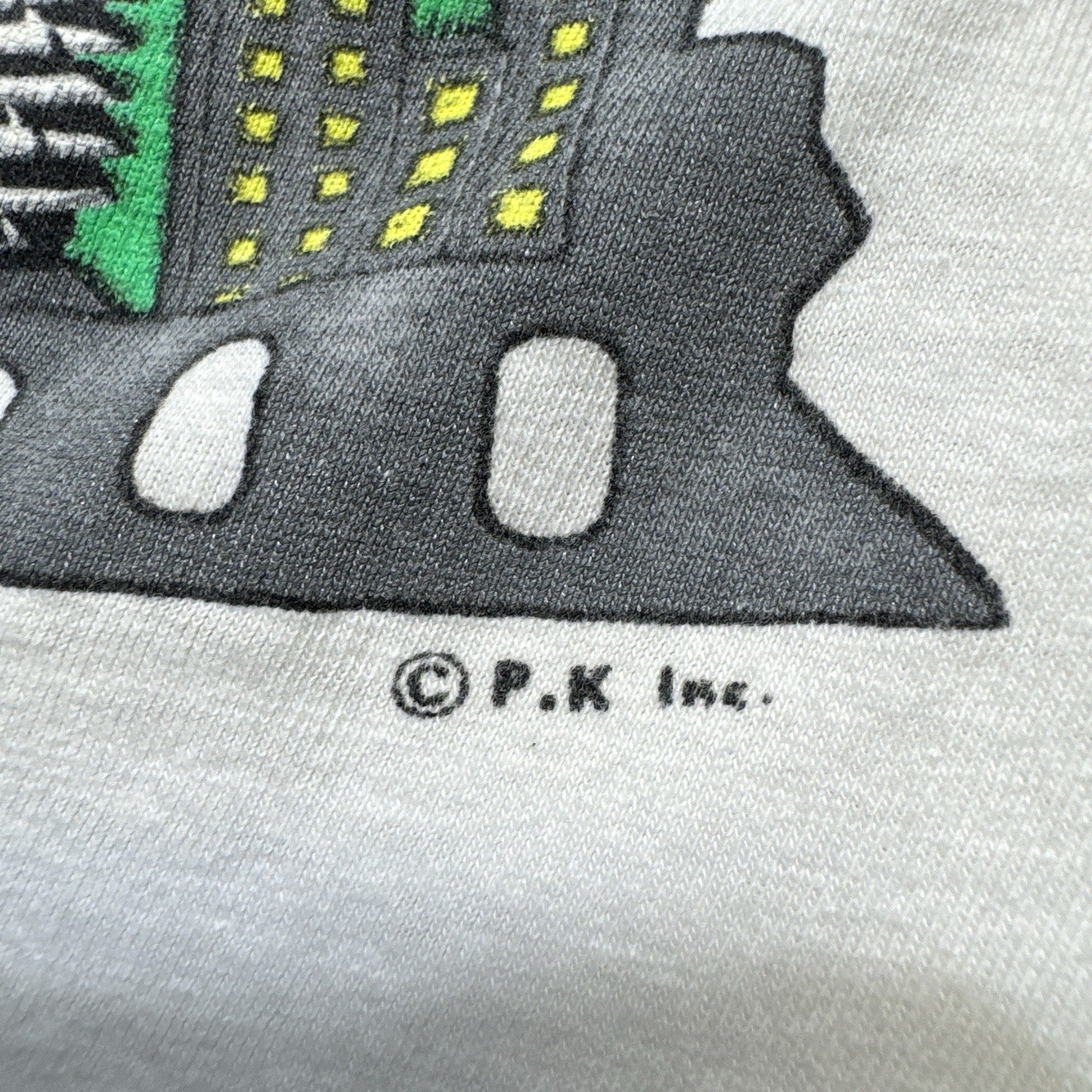 Vintage BYC Hollywood T-Shirt Made in Korea XL Retro Graphic Palm Trees White