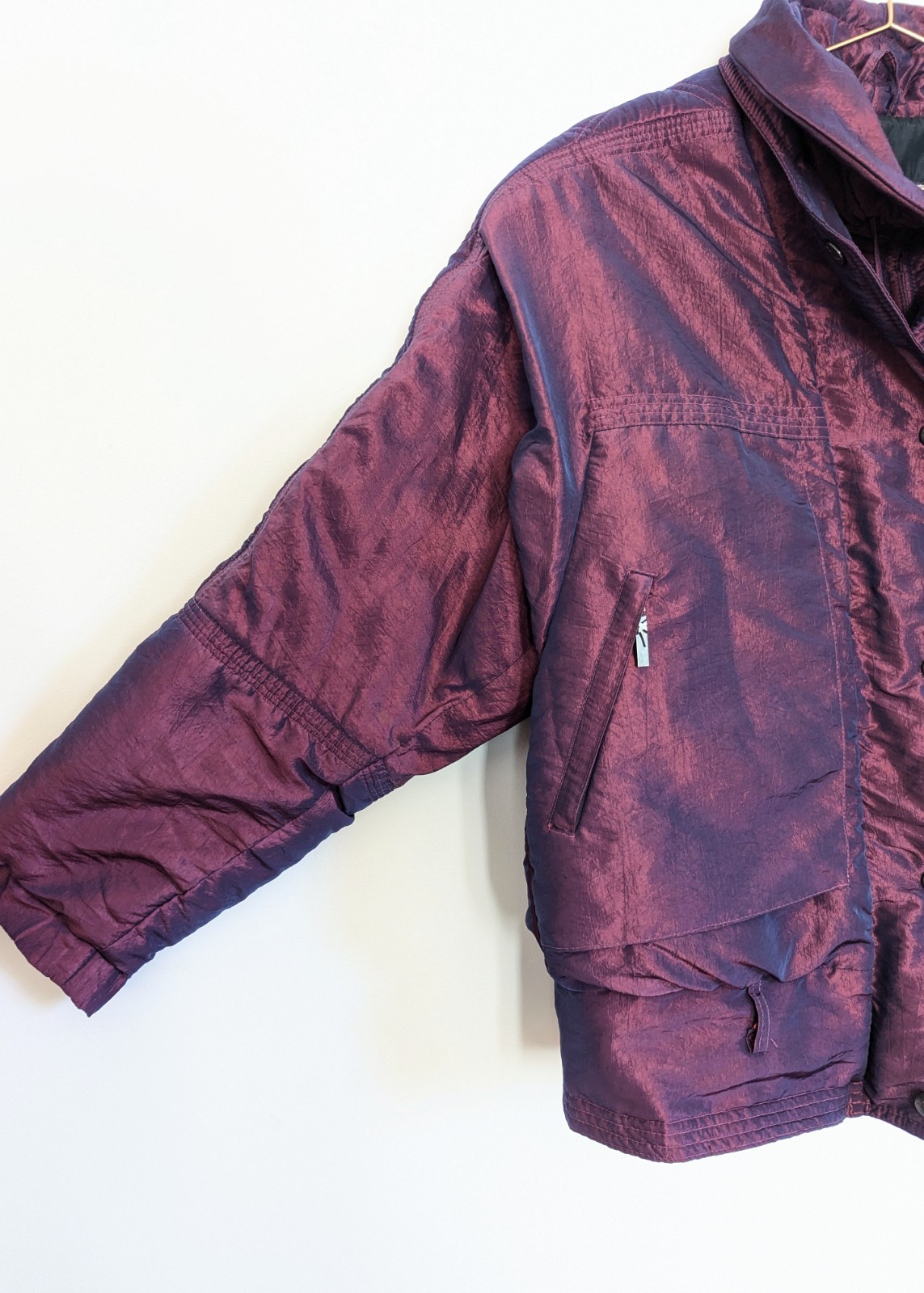 XCT Jacket Vintage Sz M-L Purple Pink Iridescent Motorcycle Y2K 80s 90s