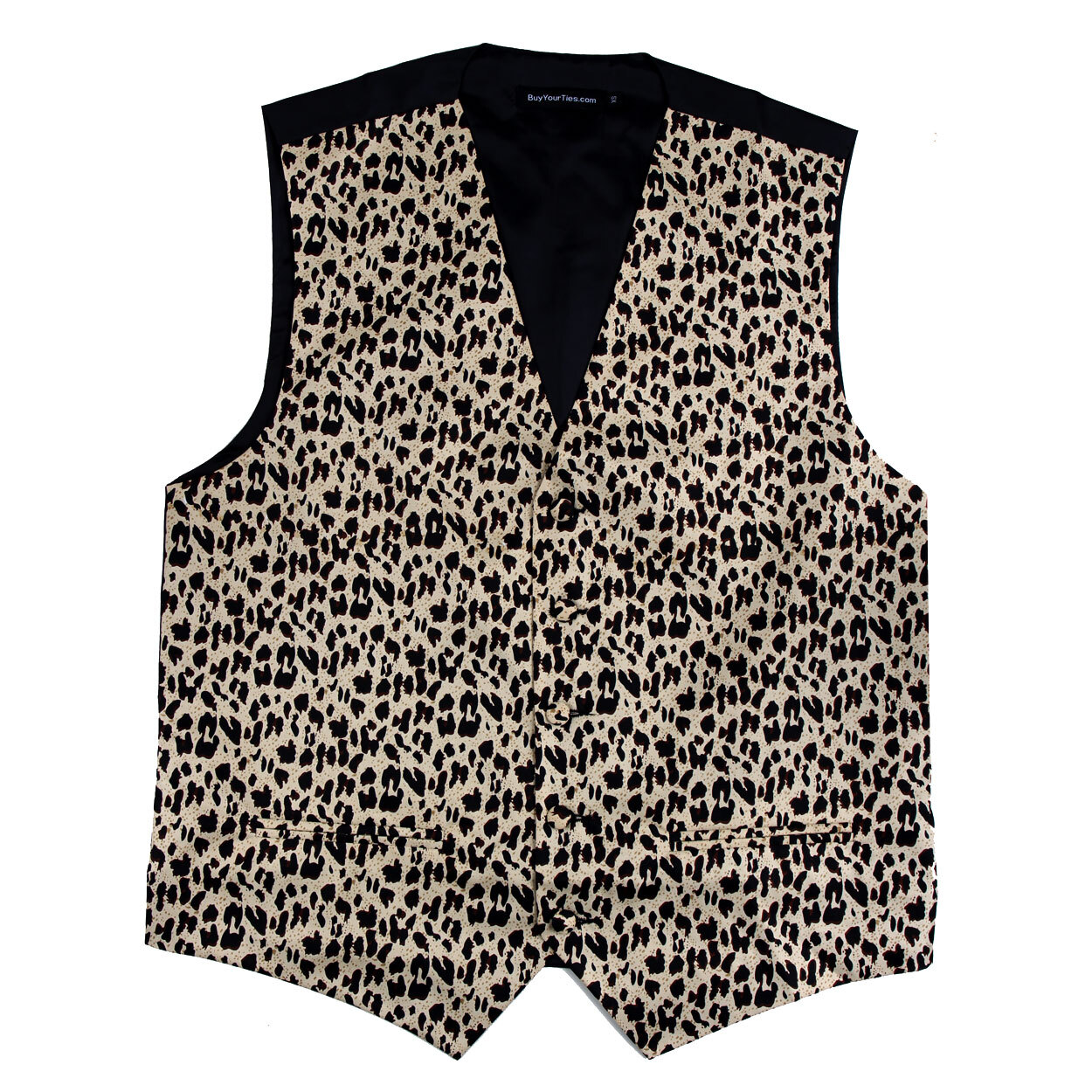 Men’s Leopard Animal Print Tuxedo VEST ONLY Proms Fashion Waistcoat