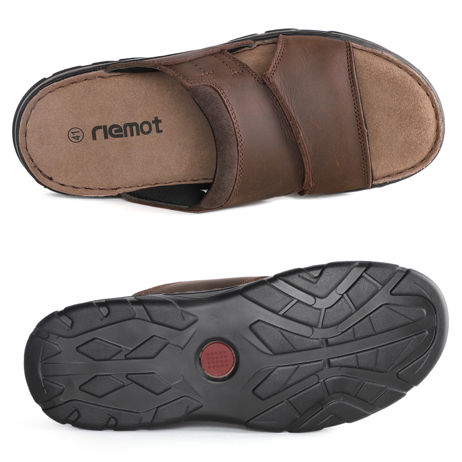 Mens Leather Slides Beach Sandals Outdoor Indoor Casual Comfort Slippers Sandal