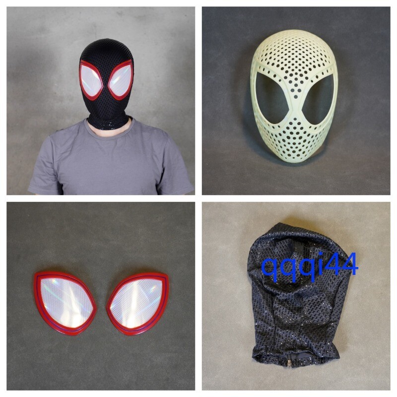 Spider Man Crossover Universe Miles Morales Mask Helmet Faceshell Eyes Gift New