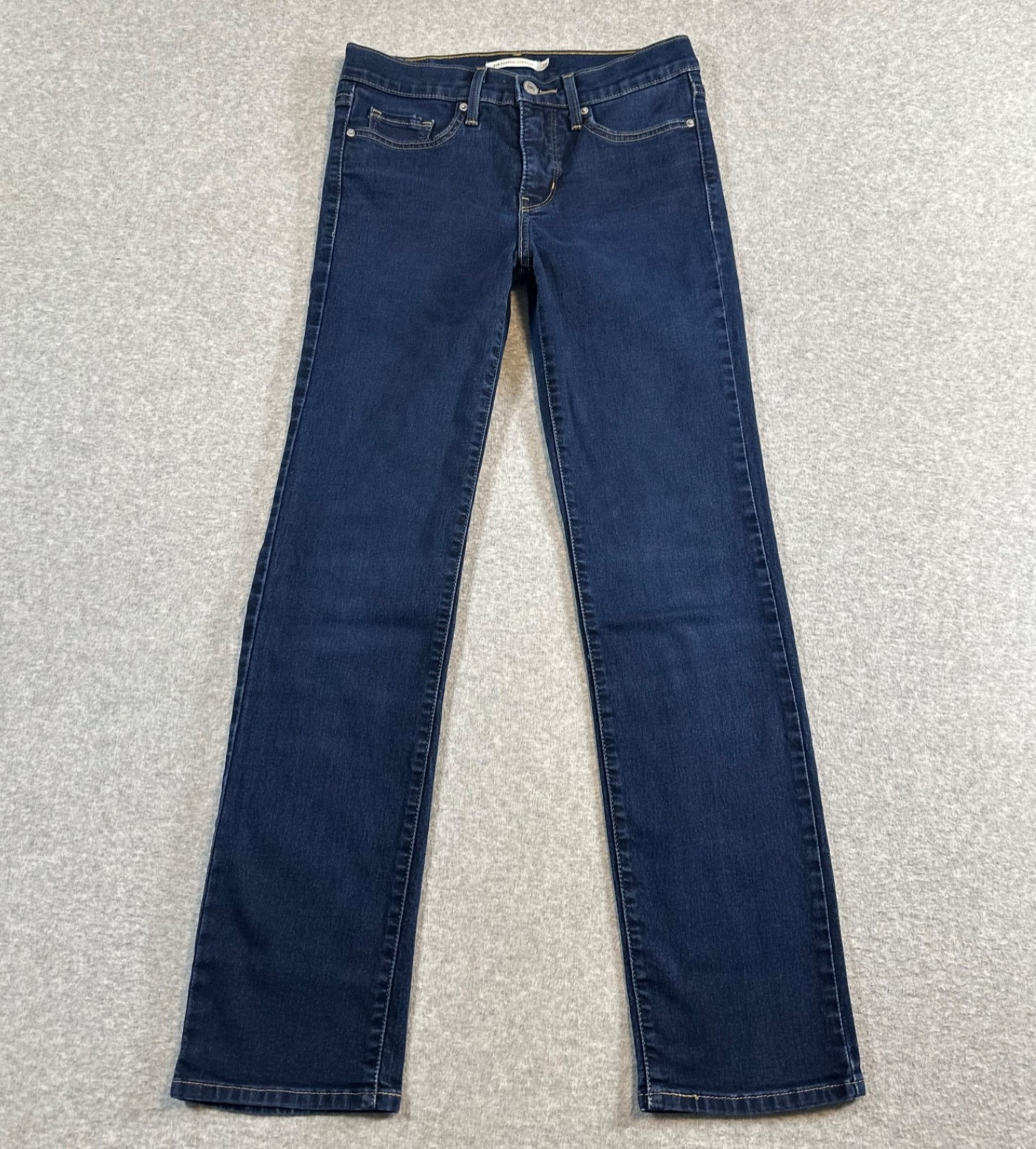 Levi’s 314 Women’s Size 26 Shaping Straight Stretch Denim Jeans Dark Mid Rise