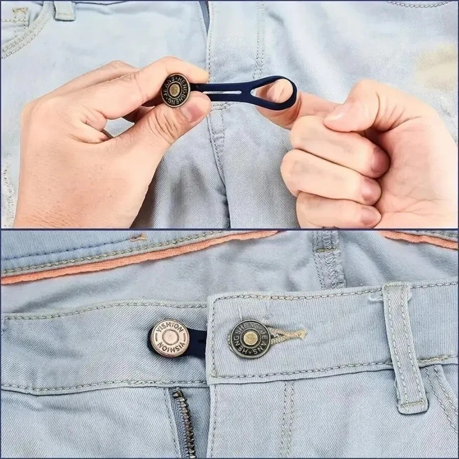 6PCS Jeans Button Extender Adjustable Waist Extender for Men Women Pants