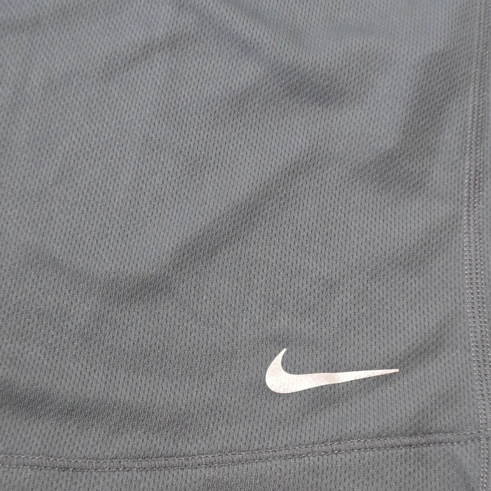 Nike Dri-FIT Training Shirt Womens XL Long Sleeve Charcoal Grey Orange Mesh Top