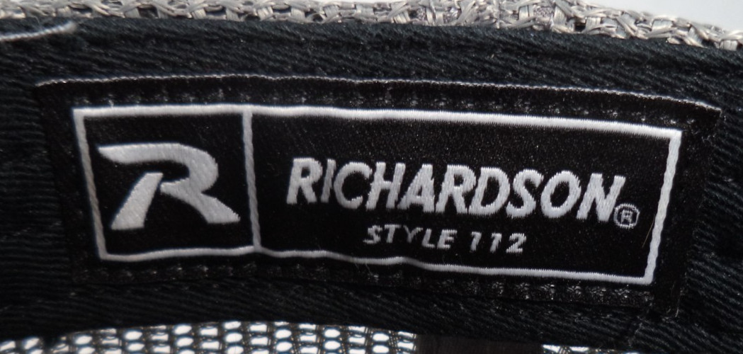 Richardson 112 NHSRA Adjustable Snapback Gray Black Trucker Mesh Cap Hat