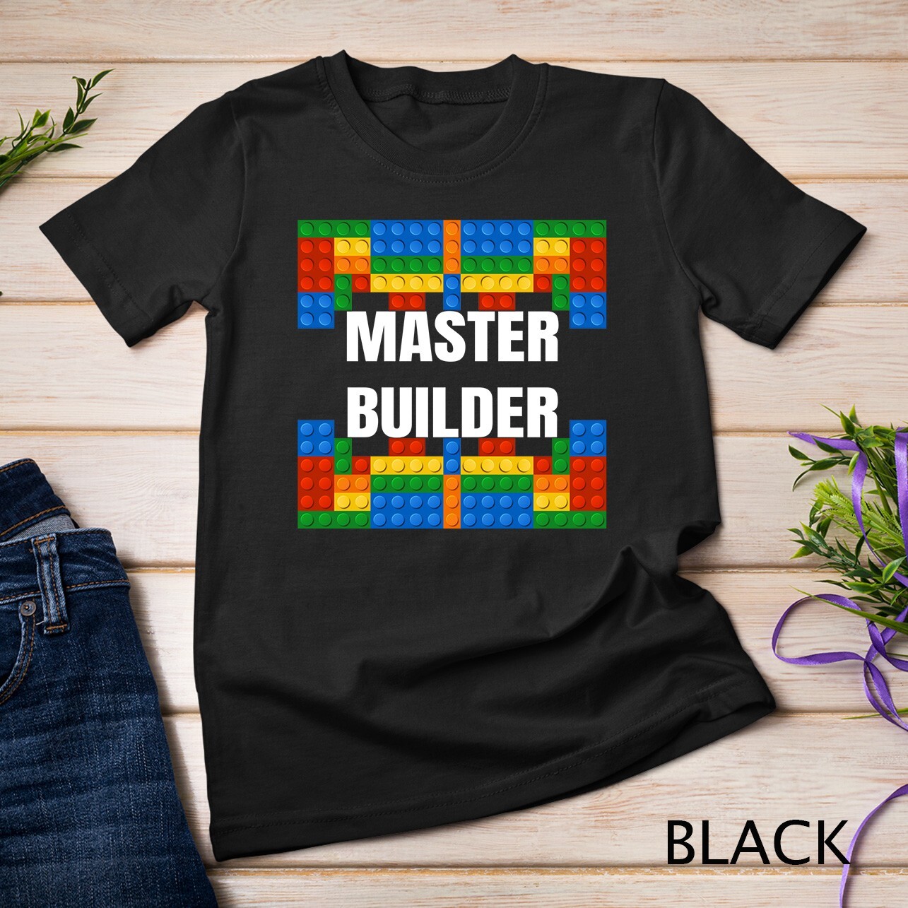 Master Builder Building Blocks Brick Builders Toys gift Unisex T-shirt