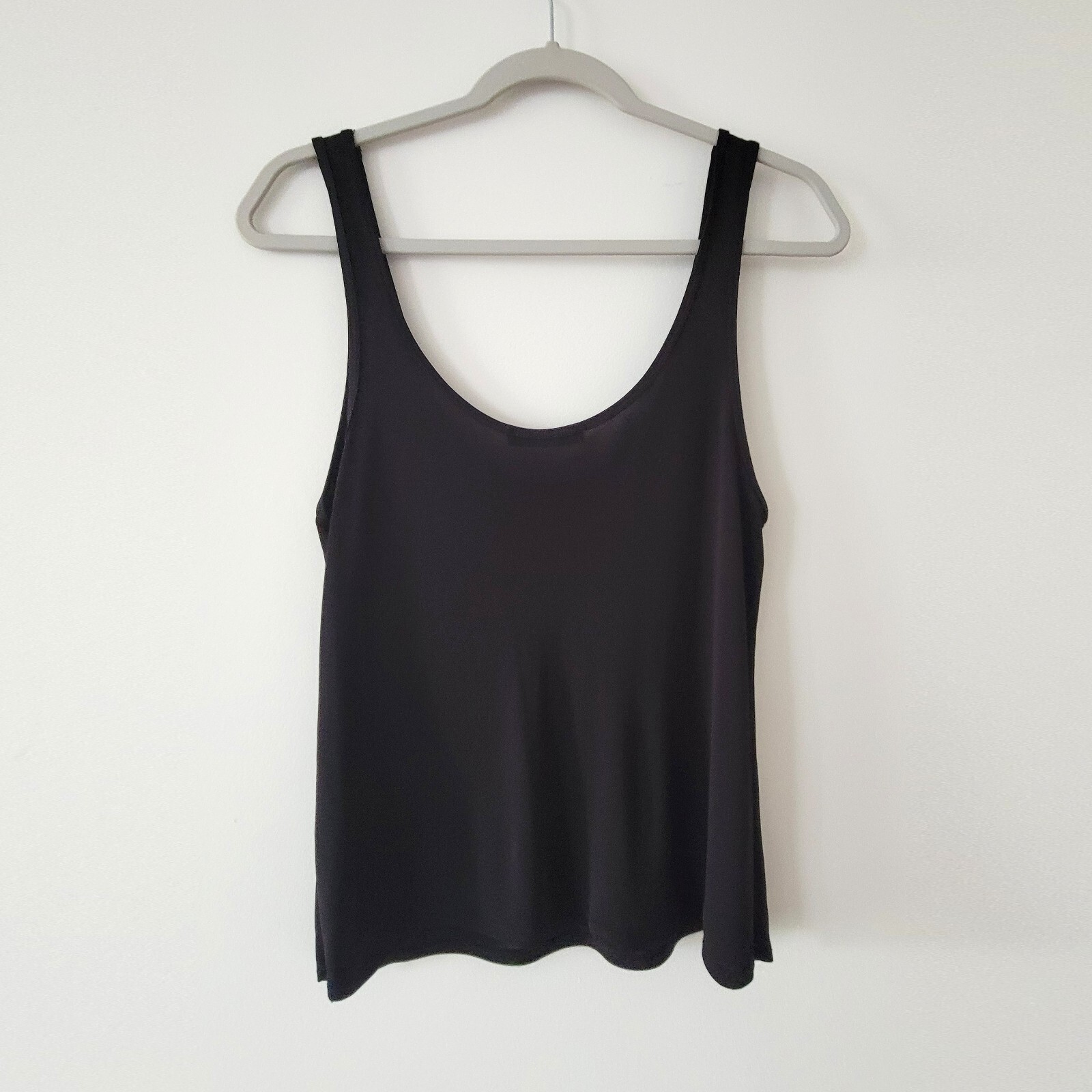 NEW Zara Womens Low Cut Black Dressy Blouse Tank Top Cami – Size S