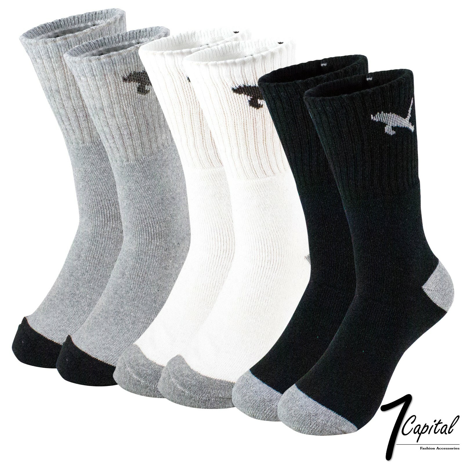 Lot 3-12 Pairs Mens Solid Sports Athletic Work Plain Crew Socks Size 9-11 10-13